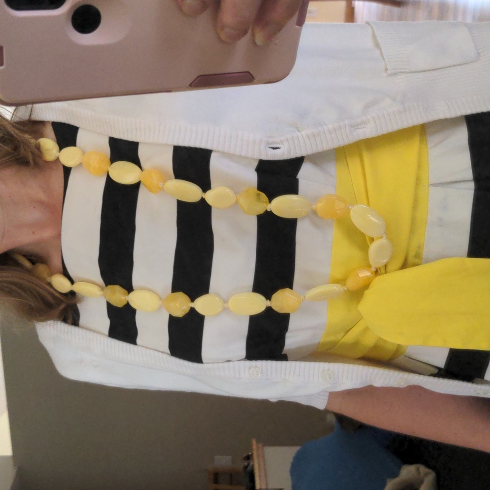 Yellow bead necklace